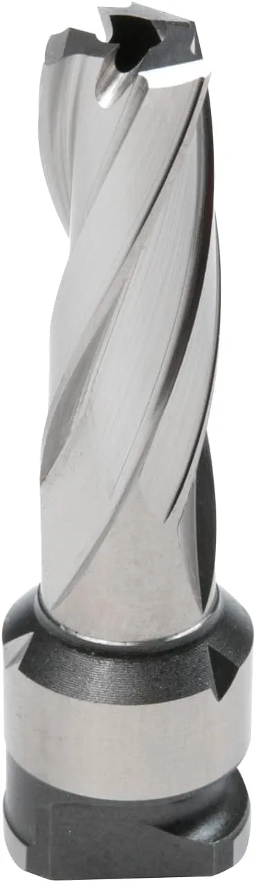 Hougen 17814 Rotaloc Plus Annular Cutter | 7/16" Diameter | 1" Cutting Depth | Bayonet Style Twist Lock Shank | M2 HSS Cutting Edge | 350 BHN | for Use with HMD130 & HMD150