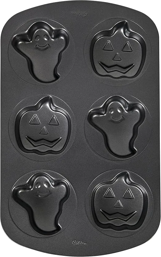 Wilton Pumpkin Non-Stick Mini Ghost, Cake, Pan, One Size, Assorted