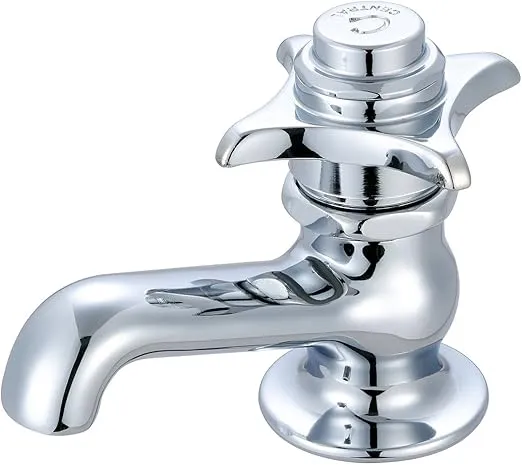 Central Brass 0255-C Self-Close Single Handle Basin Faucet in Chrome