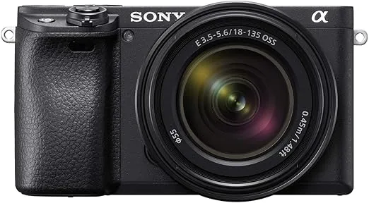 Sony Alpha a6400 Mirrorless Camera: Compact APS-C Interchangeable Lens Digital Camera with Real-Time Eye Auto Focus, 4K Video, Flip Screen & 18-135mm - E Mount Compatible Cameras ILCE-6400M/B