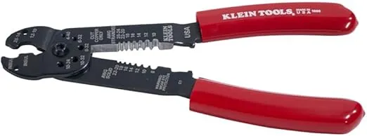 Klein Tools 1000 Multi Tool, Made in USA, 6-in-1 Stripper, Crimper, Wire Cutter, Screw Measure and Shears, Multi-Purpose Lineman Tool