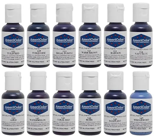 Food Coloring AmeriColor Student - Kit 3 12 .75 Ounce Bottles Soft Gel Paste Colors