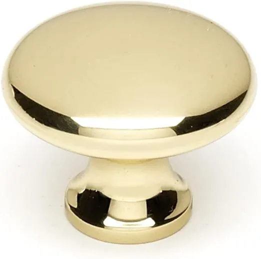 1 1/4" Knob, UNLACQUERED Brass