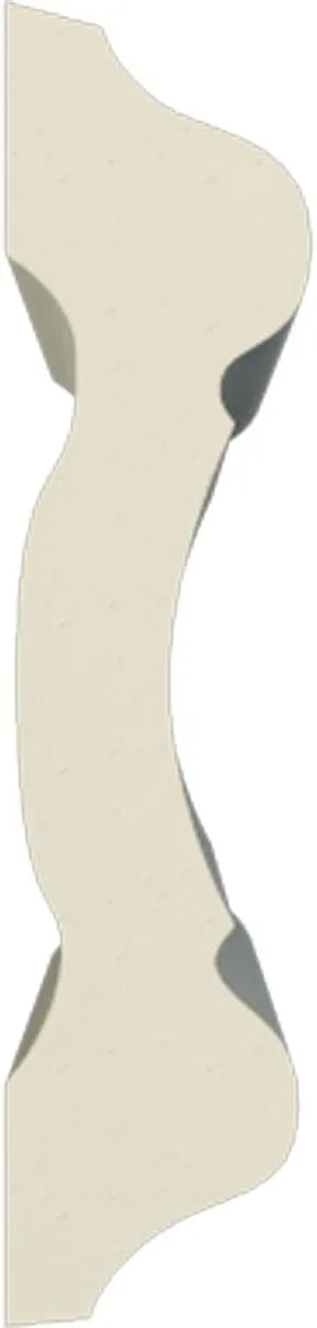 Ekena Millwork CHA03X01EM-CASE-2 Emery Chair Rail (2-Pack), 3 1/4"H x 3/4"P x 94 1/2"L, Primed