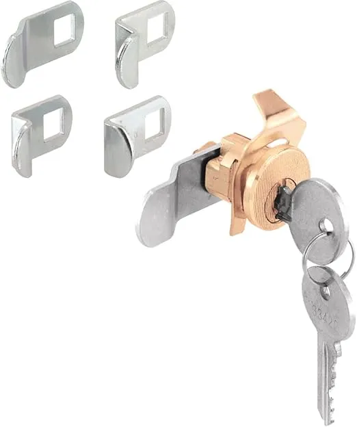 Prime-Line S 4634 Mailbox Lock – Replacement, Multipurpose Mailbox Lock for Several Brands – ILCO 1003M Keyway, Opens Counter-Clockwise with 90º Rotation, Nickel Finish (1 Set)