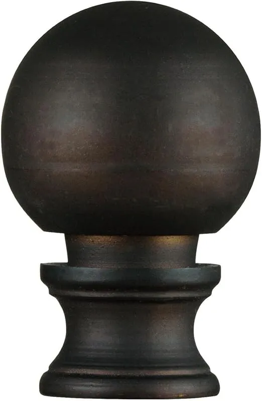 Westinghouse 7000500 Oil Rubbed Bronze Finish Ball Lamp Finial, Black, 1-1/2 Inch