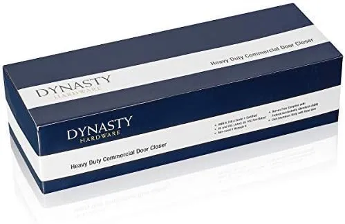 Dynasty Hardware Door Closer Heavy Duty Hydraulic Adjustable Size 1-6 Spring Door Closer, Meets ADA 8500 Series Sprayed Aluminum