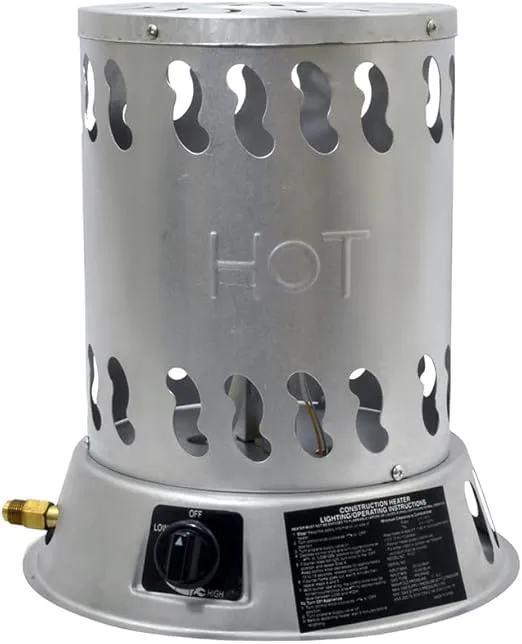 Mr. Heater 25,000 BTU MH25CVX Propane Gas Convection Heater for Construction Sites, Garages, and Outdoors - Silver