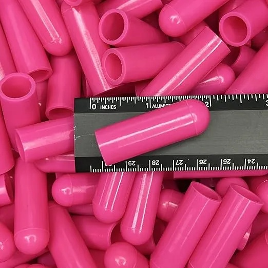 50 Piece 1/2" ID High Temp Silicone Rubber End Caps - Powder Coating, Painting, Plating, Blasting Protection