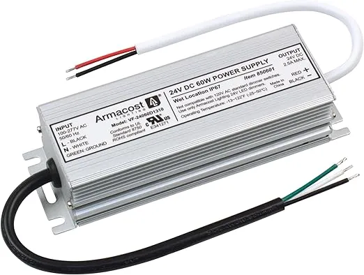 Armacost Lighting 60 Watt Standard Wet Location LED Driver 24V DC 850601