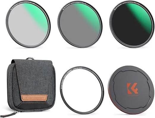 K&F Concept 52mm Magnetic CPL+ND8+ND64+Magnetic Basic Ring+Lens Cap Camera Lens Filters Kit (5 Pack) -Optical Glass Polarizing Neutral Density Filters Kit with 28 Multi-Layer Coated (Nano-X Series)