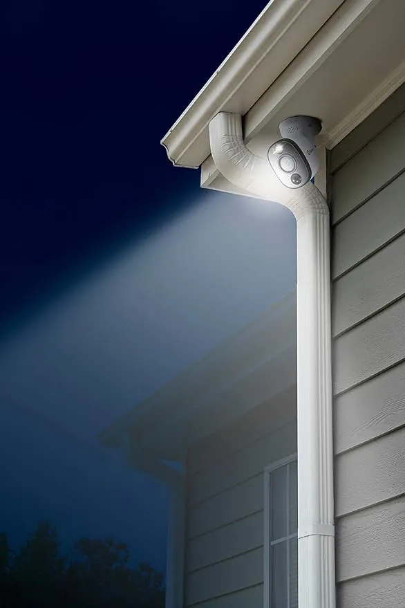 Swann Add-On DVR Bullet Security Camera System with Sensor Spotlight, 4K Ultra HD Video, Indoor or Outdoor Design, Dusk to Dawn Color Night Vision Plus True Detect™ Heat and Motion Detection, 1 Pack