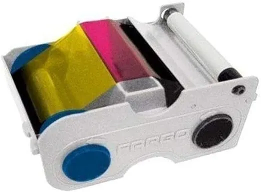 Fargo DTC1000 YMCKO Ribbon Cartridge w/ Cleaning Roller - 45000