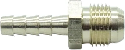1 Piece 3/8" SAE Male Flare to 1/4" Barb Brass Hose Fitting Connector Adapter