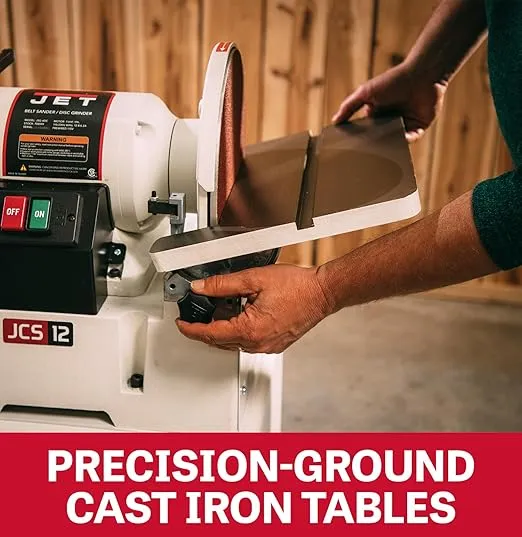 JET Benchtop 6" x 48" Belt and 12" Disc Sander, 1-1/2 HP, 115/230V 1Ph (Model JSG-6DC)