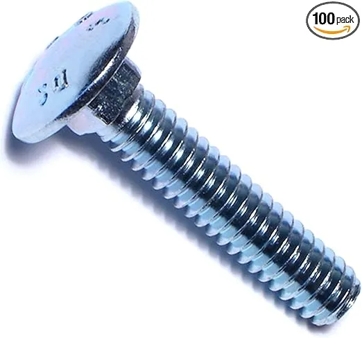 014973230432 Carriage Bolts, 1/4-20 x 1-1/4, Piece-100, zinc