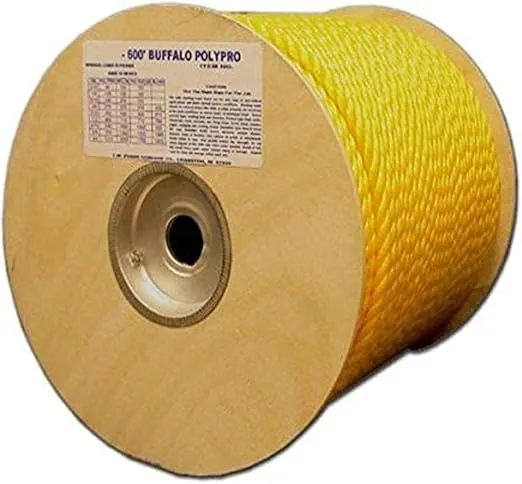 T.W Evans Cordage 80-026 3/8-Inch by 300-Feet Buffalo Twisted Polypro Rope, Yellow