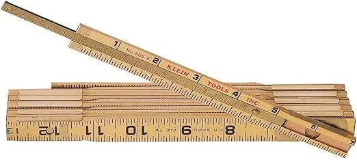 Klein Tools 905-6 Wood Folding Rule with Extension