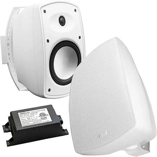 OSD Audio 5.25" Wireless Bluetooth Outdoor Patio Speaker Architectural Stereo Pair White BTP525 Long Range