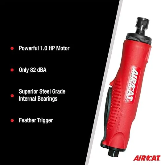 AIRCAT Pneumatic Tools 6260 1.0 HP Composite Straight Die Grinder 22,000 RPM