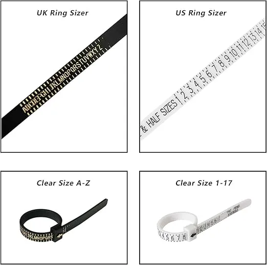 Ring Sizer Measuring Tool 11 PCs Ring Sizer Jewelry Rubber Hammer Repair Polishing Tool
