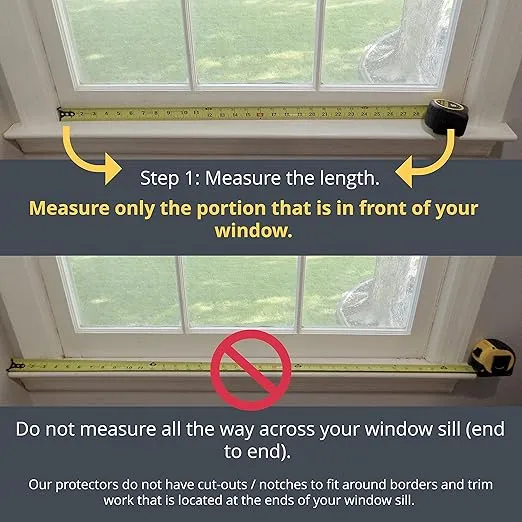 Clear Pet Window Sill Protector - Guards Against Dog Claws (23.5 inch Long x 4.25 inch DEEP)