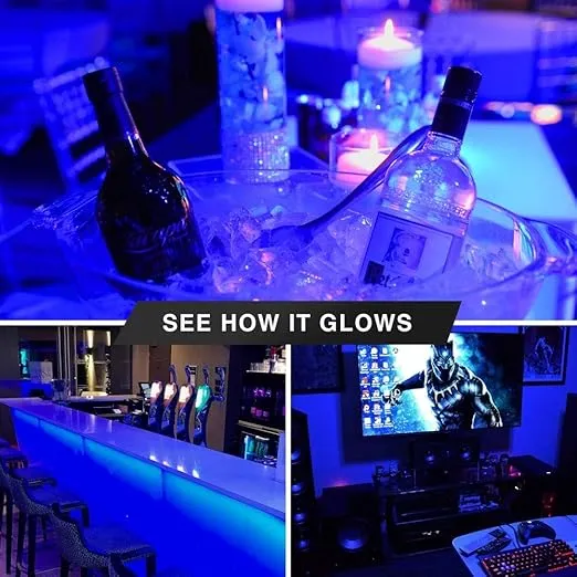 Bluex Bulbs 2 Pack LED Black Light Bulb, 9W A19 E26 Blacklight Bulb Level 385-400nm, Body Paint, Glow in The Dark LED Light Bulb Neon Glow Fluorescent Poster Black Bulb (2 Pack)