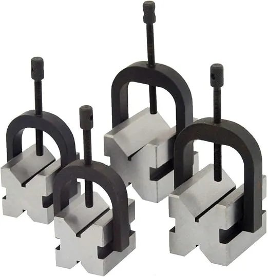 8 pc V-Block & Clamp Double Sided 90° Machinist Tool