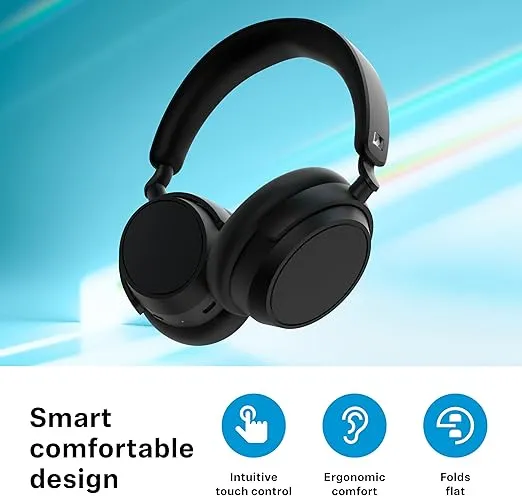 Sennheiser ACCENTUM Plus Wireless Bluetooth Headphones - Quick-Charge Feature, 50-Hr Battery Playtime, Adaptive Hybrid ANC, Sound Personalization, Touch Controls – Black