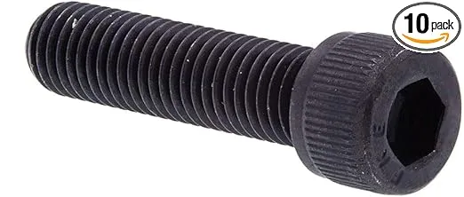 Prime-Line 9178372 Socket Head Cap Screws, Hex (Allen) Drive, 1/4 in-28 X 1 in, Black Oxide Coated Steel (10 Pack)