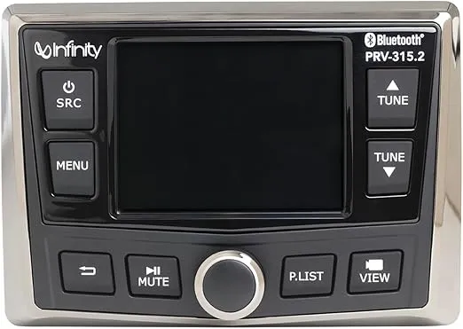 Infinity PRV-315.2 Marine AM/FM/USB/BT/4X50 Waterproof Stereo Receiver - Wired & RF Remote Ready