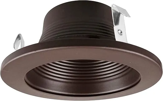 NICOR Lighting 4 inch Oil-Rubbed Bronze Recessed Baffle Trim for MR16 Bulb (14002OB-OB)