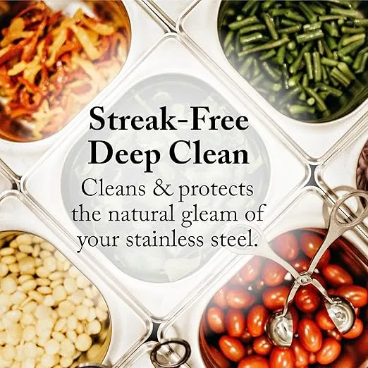 Goddard's Stainless Steel Cleaner Spray – Non-Abrasive Stainless Steel Kitchen Sink, Appliances & Dishwasher Cleaner to Remove Stains & Grease – Stainless Steel Household Cleaning Supplies (23 oz)