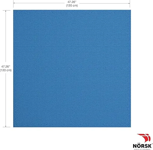 Norsk Reversible Gym Exercise Mats 3/4" Thick EVA Interlocking Foam Tiles, Perfect Gym Flooring for Home Gym, 4 Tiles & 8 Trim Pieces, 16 Sq. Ft. 24"x24" Dazzling Blue/Black