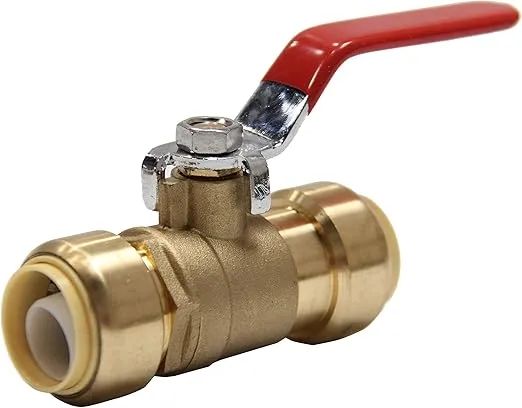 (Pack of 10) EFIELD 3/4 Inch Push-Fit Full Port Ball Valve for Hot and Cold Water 5 Pieces Each with a Disconnect Clip Tool, UPC Certified