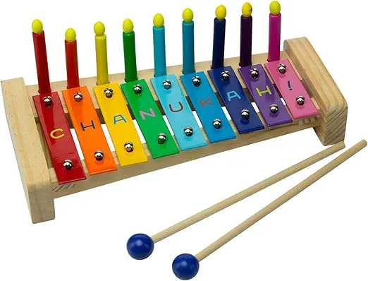 Rite Lite My First Xylophone Wood Chanukah Menorah Toys & Games, 11.00 in Hannukah Menorah​​