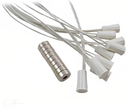 10 pk Recessed White Door Window Security Alarm Switch Reed Contact Magnet 3/8"
