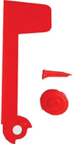 Gibraltar Aluminum Post Mounted Red Mailbox Flag Replacement Kit 1 in. H x 5 in. W x 10.5 in. L