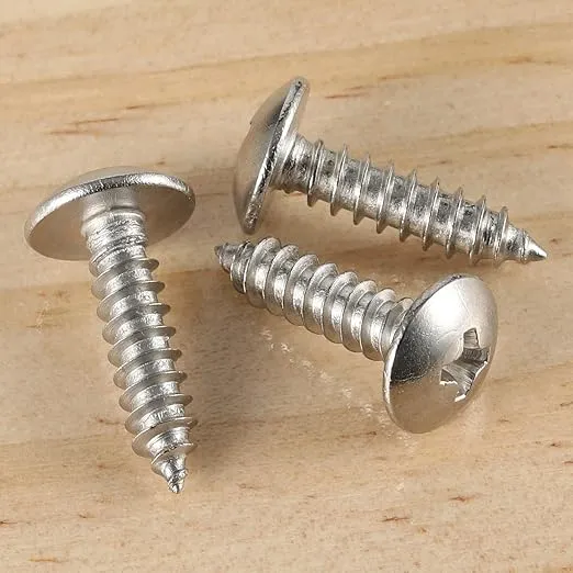 #10 x 3/4" Truss Head Sheet Metal Screws Wood Screws, 304 Stainless Steel 18-8, Self Tapping, 100 PCS