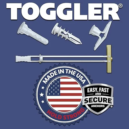 TOGGLER SNAPTOGGLE Drywall Anchor with Included Bolts for 1/4-20 Fastener Size; Holds up to 265 pounds Each in 1/2-in Drywall by TOGGLER (20 Pack)