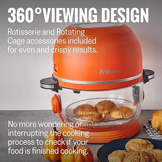 Non-Toxic Air Fryer - Glass AirFryer 5 Quart w/ 360 Visibility, Self-Cleaning, 400F Vortex Air Fryer for Even Cooking, BPA-Free Teflon Free, 6-in-1 Functions, Rotisserie, Roast, Bake - Lavender