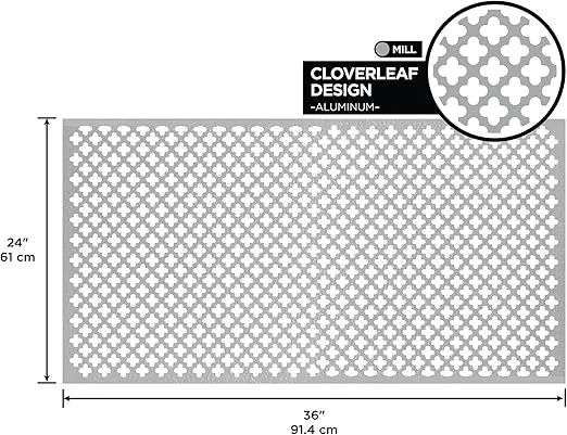 M-D Building Products 57042 Aluminum Cloverleaf Sheet - for Interior/Exterior Design, Stylish, Lightweight, Corrosion-Resistant, Easy to Mold and Trim (24 in. x 36 in. x .020 in.) (Mill)