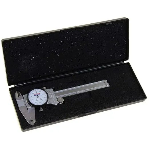 Premium Dial Caliper 4"/0.001" Precision Double Shock Proof Solid Hardened Stainless Steel