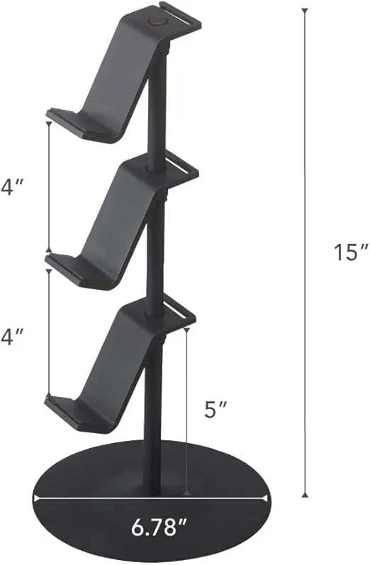 Yamazaki 5089 SMART Controller-Halterung, schwarz, Stahl/ABS Harz/Silikon, Minimalistisches Design