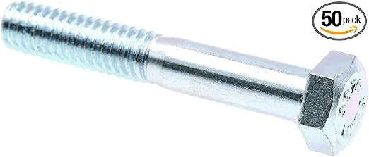 Prime-Line 9059087 Hex Bolts, 5/16 In.-18 X 2 In., A307 Grade A Zinc Plated Steel (50 Pack)