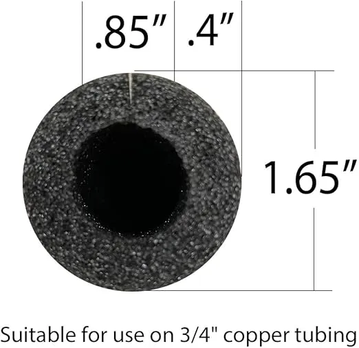 Foam King Brand Insulating Foam Pipe Covers - 3/4 inch by 3 feet, Pack of 12