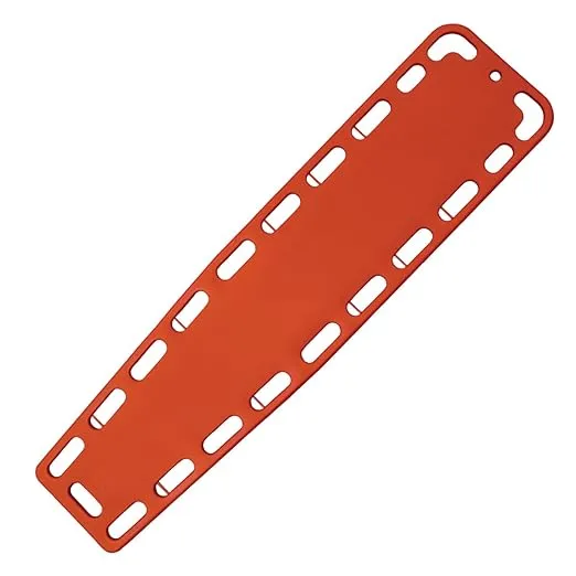 Kemp USA Spine Board for Water Rescue - X-Ray Translucent & Waterproof - with 21 Handholds & 8 Strapping Pins, 700lbs Capacity - Survival Kit & Emergency Supplies for Emergency Rescue - Orange