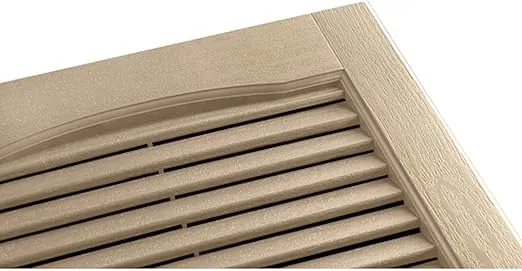 Polaris Homeside Open Louver Vinyl Shutters (1 Pair) 14-1/2in. x 31in. - 930 White
