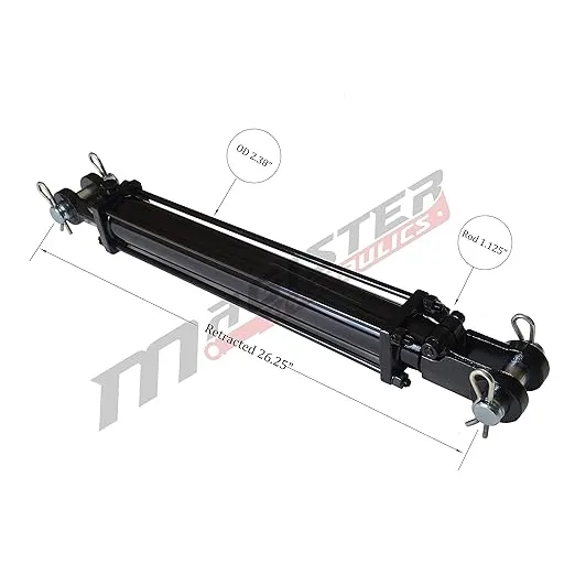 Magister Hydraulics Double Acting Hydraulic Cylinder - AG Tie-Rod Hydraulic Cylinder 2500 PSI Agriculture Standard 2" bore 16" Stroke (2x16)