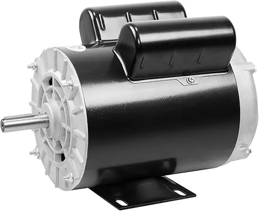 VEVOR 5HP SPL Air Compressor Electric Motor, 230V 15.0A, 56 Frame 3450RPM, 1.88" Shaft Length, 5/8" Keyed Shaft, Dual CW/CCW Rotation for Air Compressors
